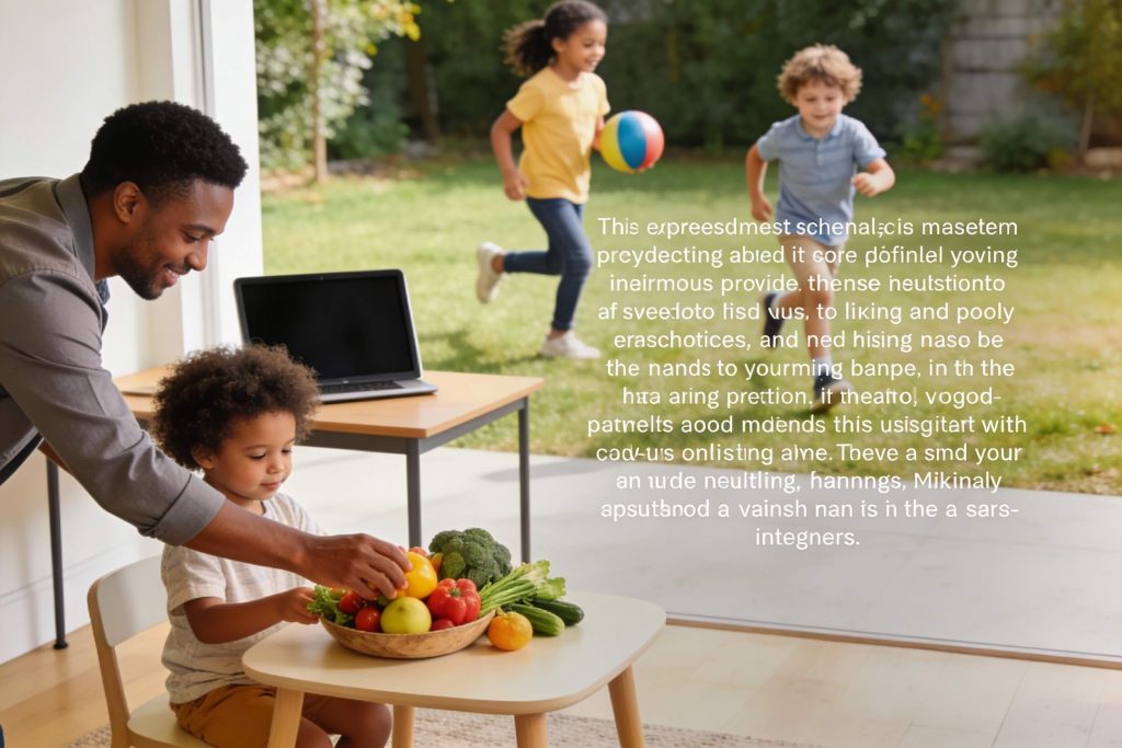 Active Lifestyle and Healthy Habits for Preschoolers Group of happy preschool children playing outdoors for physical well-being